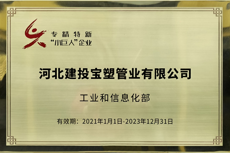 喜報(bào)！寶塑管業(yè)再次被認(rèn)定為專精特新“小巨人”企業(yè)